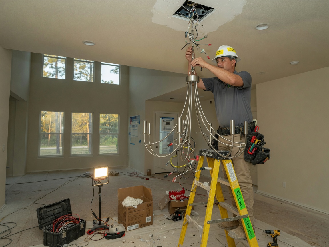Lighting Fixture Installation in The Woodlands Tx